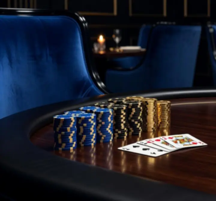 Zarezerwowany stół pokerowy w restauracji Polska Social Lounge